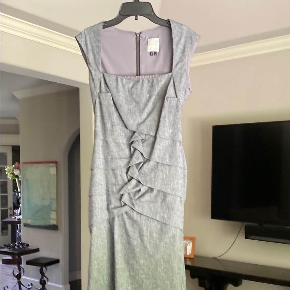 Nicole Miller Gray Cap Sleeve Dress - Picture 6 of 6